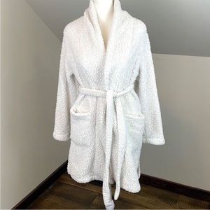 NATORI L/S Ivory Sherpa Fleece Short Belted
Plush Lounge Cardigan Robe S/M Cozy